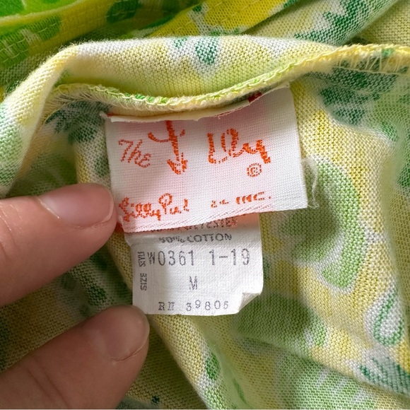 RARE Vintage 1970’s Lilly Pulitzer Yellow Stretch Pineapple Sundress - Picture 5 of 7